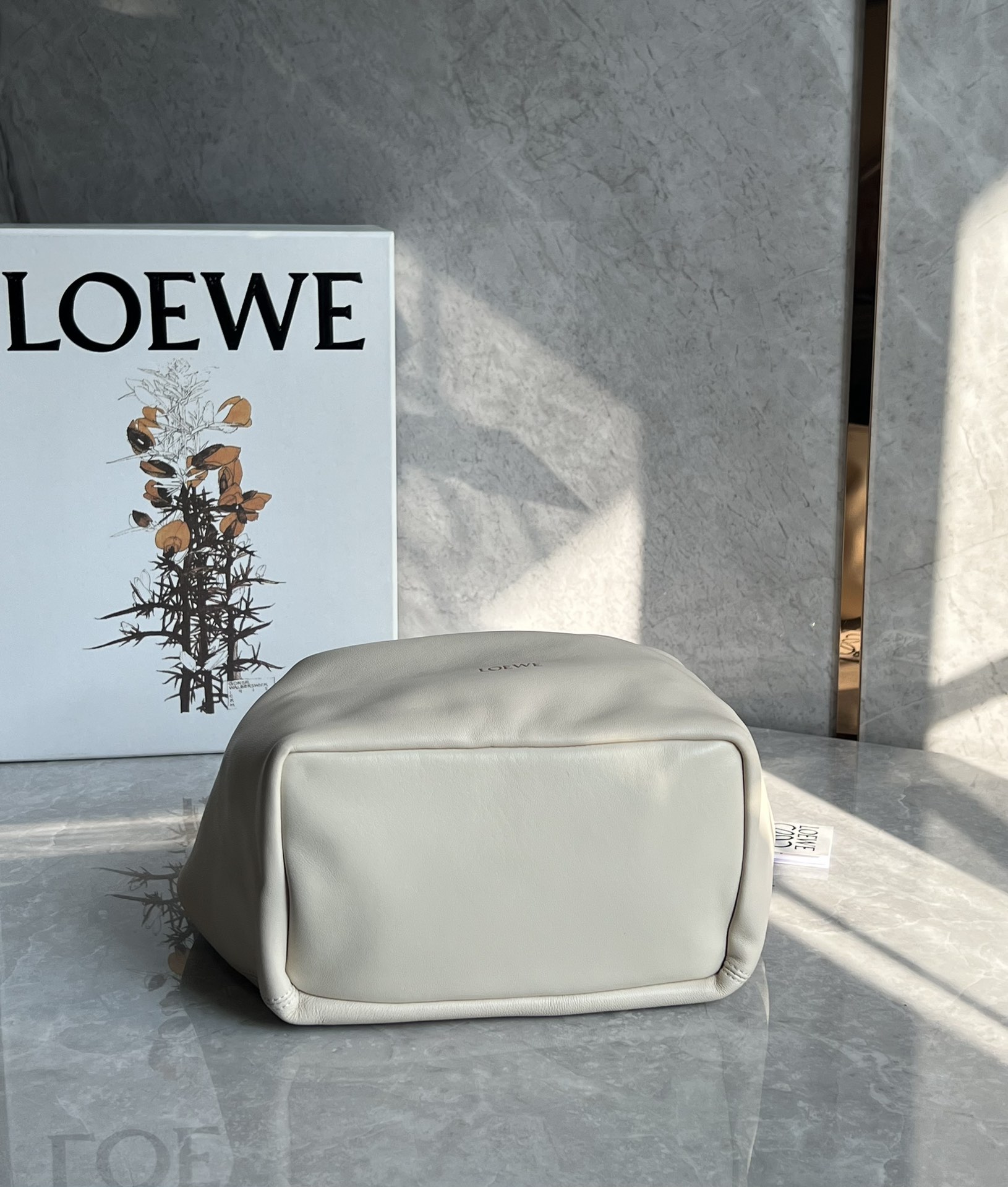 Loewe Medium Squeeze Bag in Mellow Nappa Lambskin Sea Salt